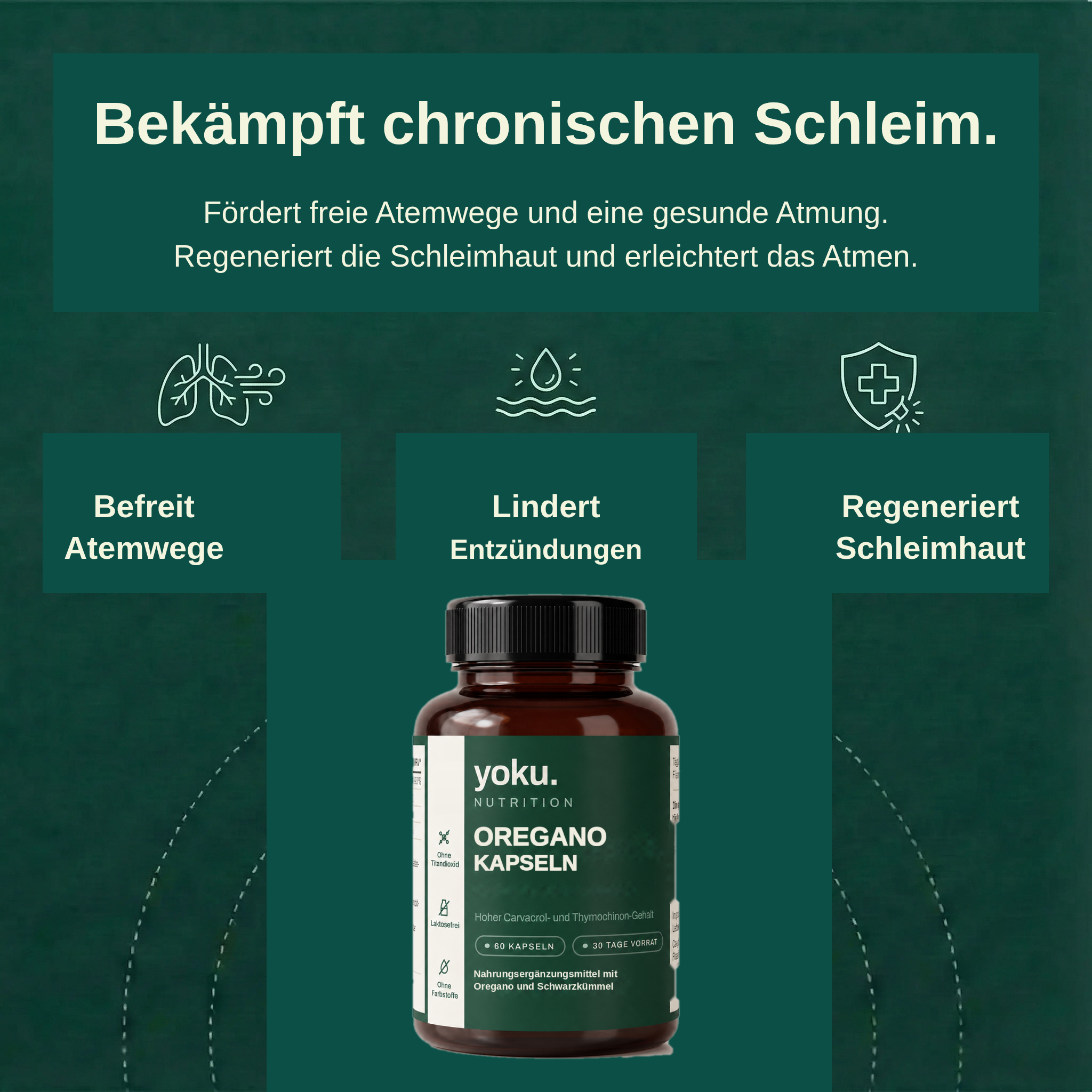 Yoku Oregano Kapseln für freie Atemwege
